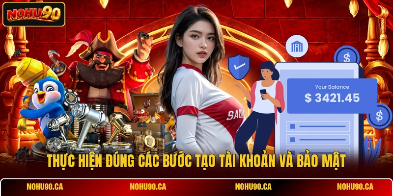 Thực hiện đúng các bước tạo tài khoản và bảo mật