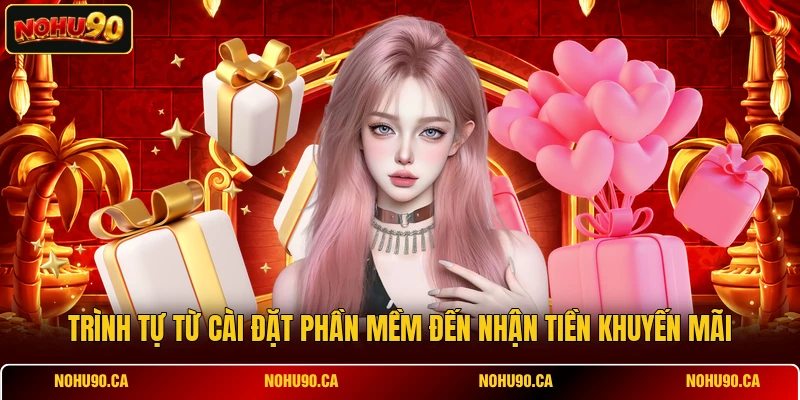 Trình tự từ cài đặt phần mềm đến nhận tiền khuyến mãi